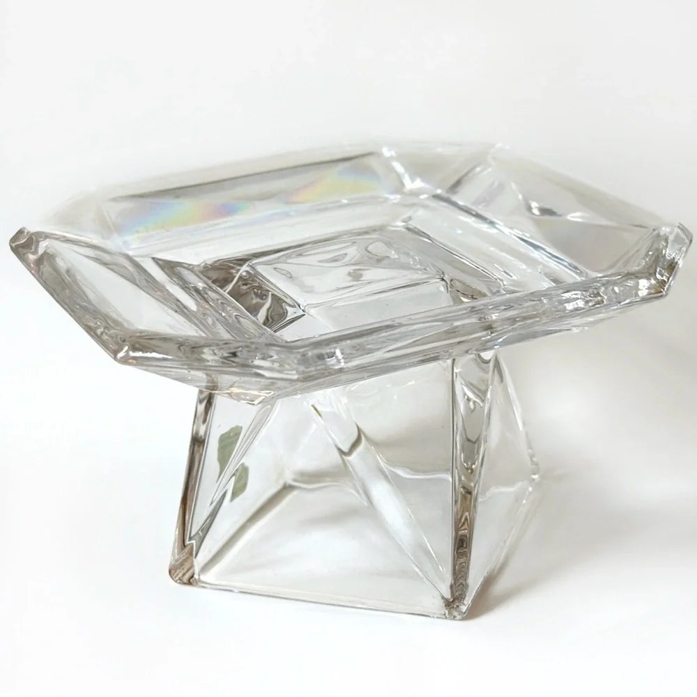 Partylite Discover Pillar Holder RETIRED Faceted Glass Beautiful P8163 - Picture 9 of 9